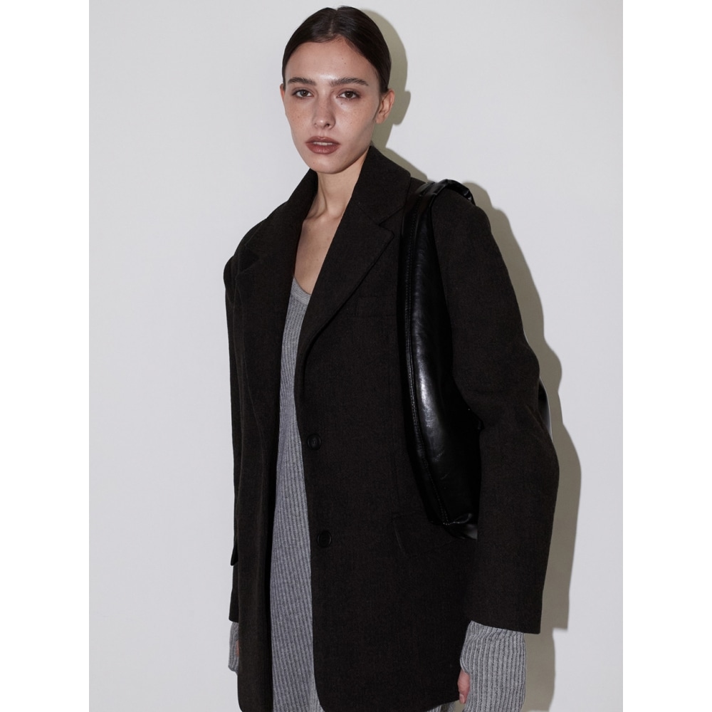 ウイブークルウールジャケットディープブラウン OU1273