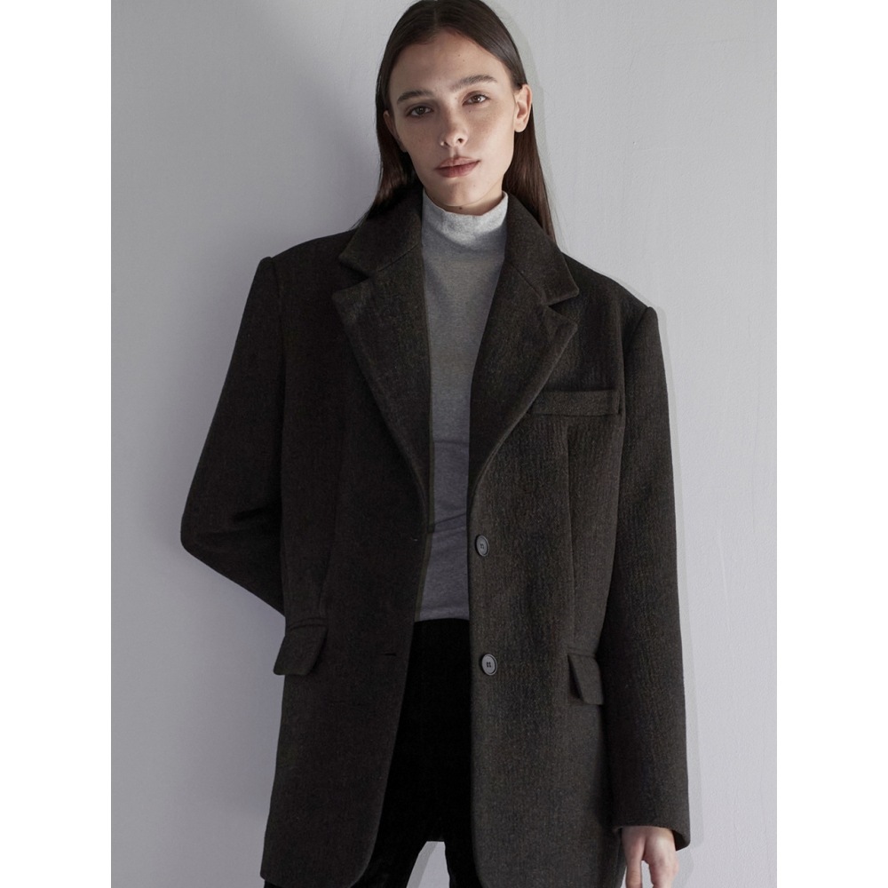 ウイブークルウールジャケットディープブラウン OU1273