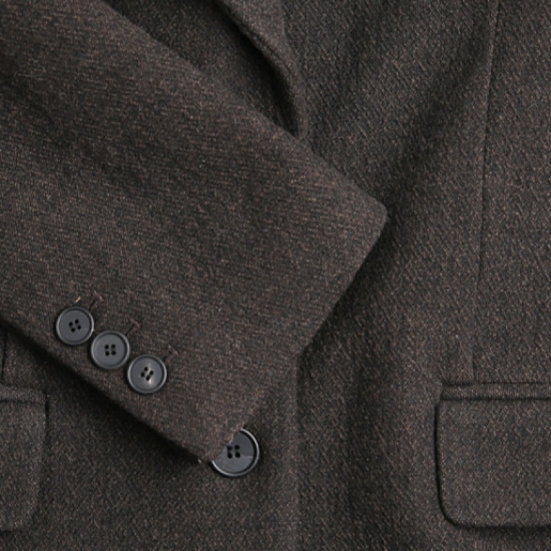 ウイブークルウールジャケットディープブラウン OU1273