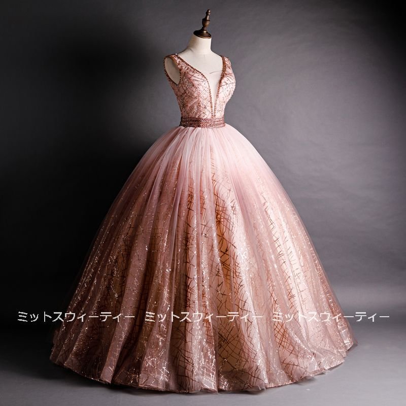 カラードレス 結婚式 花嫁 ウエディングドレス ロング 演奏会 ステージ衣装 披露宴 イブニングドレ