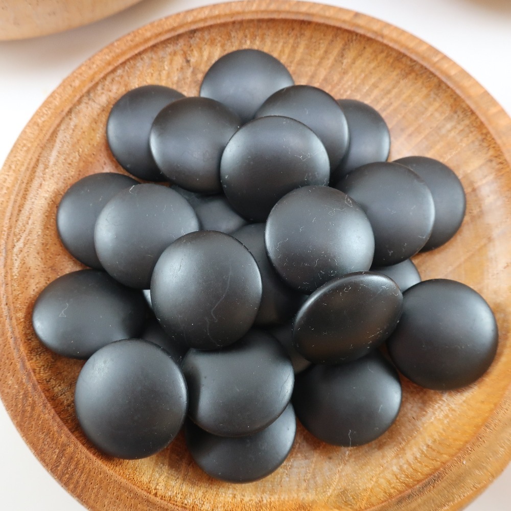 碁石 32号 本蛤 那智黒石 碁笥付き その他雑貨 _ 中古品