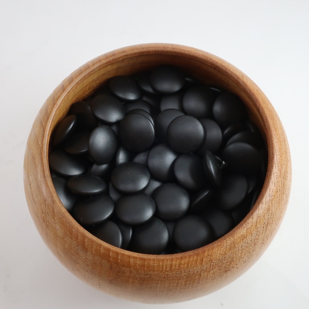 碁石 32号 本蛤 那智黒石 碁笥付き その他雑貨 _ 中古品