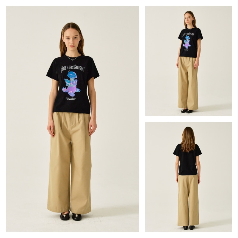 SATUR】 (W) BLUE DRAGON BALLOON GRAPHIC T-SHIRT : NEWTRO