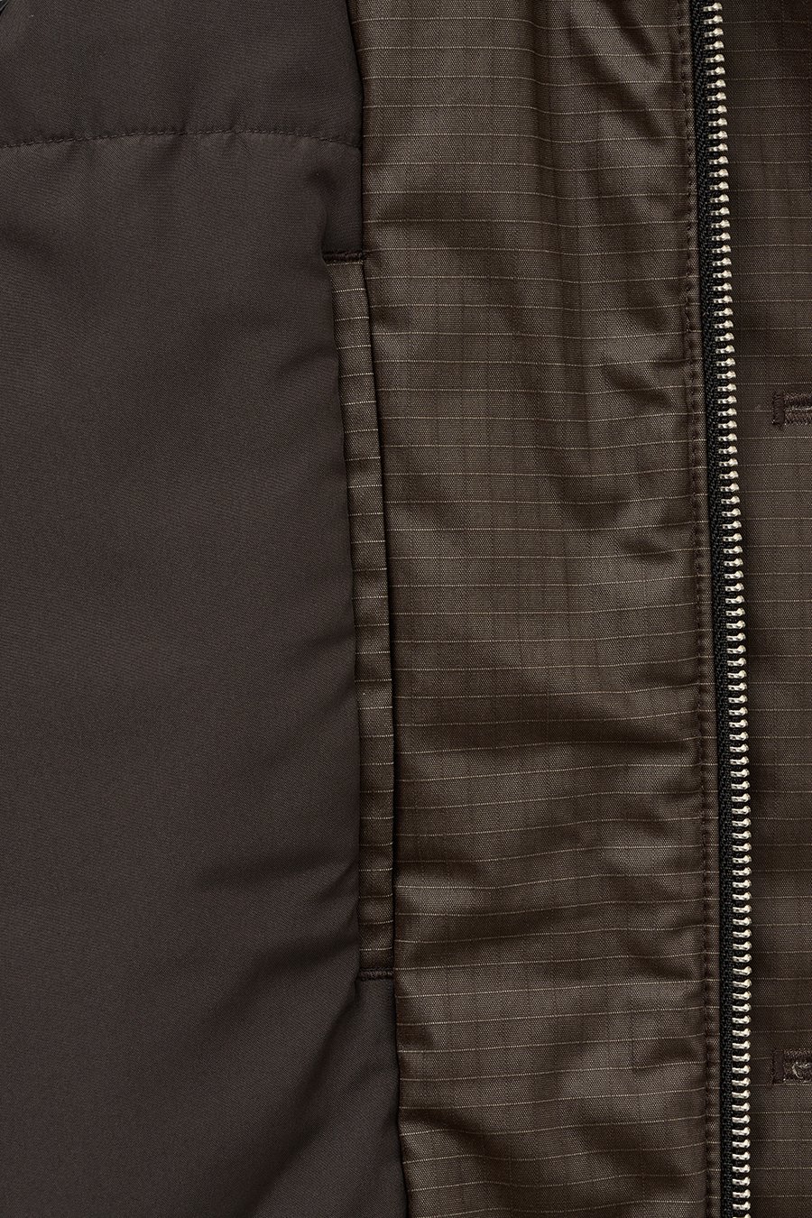 INSILENCE】 WAXED SHEARLING COLLAR JACKET : BROWN 【公式通販】