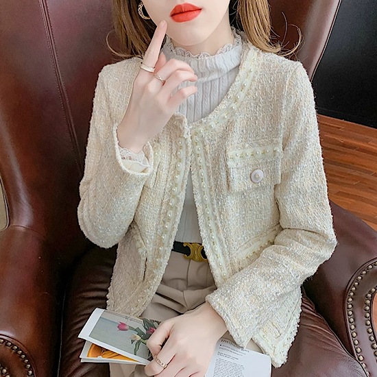 【取寄:納期2週間】ジャケット ツイードジャケット ゴージャス ノーカラー アウター 羽織り レディース 無地 【取寄:納期2週間】ジャケット ツイードジャケット ゴージャス ノーカラー アウター 羽織り レディース 無地