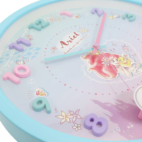 ディズニー☆アリエル　ハワイアン　プルメリア　壁掛け時計　インテリア ディズニー☆アリエル ハワイアン プルメリア 壁掛け時計