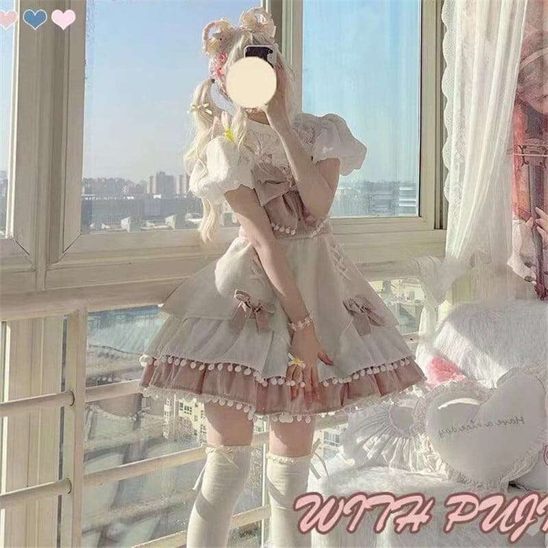 ゴスロリ風 jsk リボン 日常制服 痩せて見える リボン ロリータ ワンピース ゴスロリ風 jsk リボン 日常制服 痩せて見える リボン ロリータ ワンピース