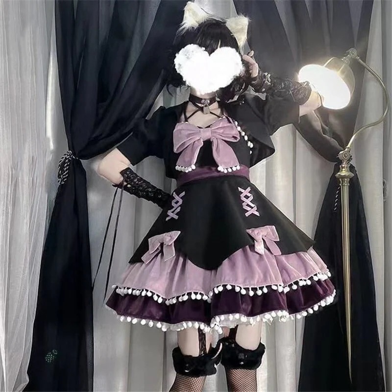 ゴスロリ風 jsk リボン 日常制服 痩せて見える リボン ロリータ ワンピース ゴスロリ風 jsk リボン 日常制服 痩せて見える リボン ロリータ ワンピース