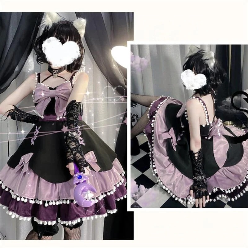 ゴスロリ風 jsk リボン 日常制服 痩せて見える リボン ロリータ ワンピース ゴスロリ風 jsk リボン 日常制服 痩せて見える リボン ロリータ ワンピース