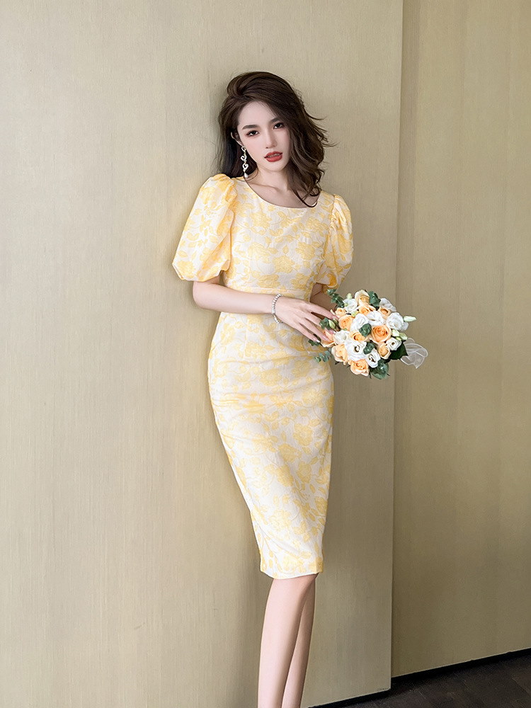 フリル スリム ワンピース イェロー ドレス パーティー キャバ 着痩せ 大人 お呼ばれ 同窓会 フリル スリム ワンピース イェロー ドレス パーティー キャバ 着痩せ 大人 お呼ばれ 同窓会