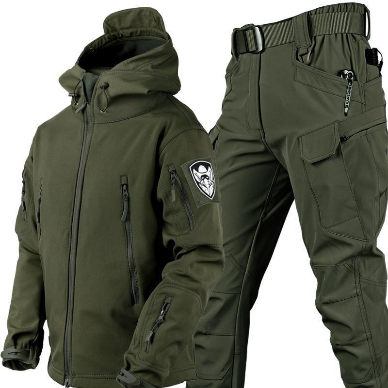 マウンテンジャケット メンズ 厚手 登山服 スキーウェア マウンテンパーカー 上下セット アウトドアウェア ズボン 防水 ハイキングジャケット 防寒着