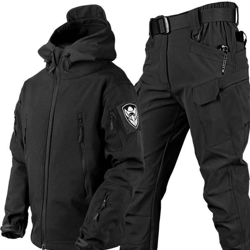マウンテンジャケット メンズ 厚手 登山服 スキーウェア マウンテンパーカー 上下セット アウトドアウェア ズボン 防水 ハイキングジャケット 防寒着