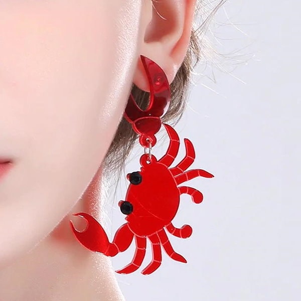 Qoo10] 痛いっイタタタタ！カニに耳はさまれたピア