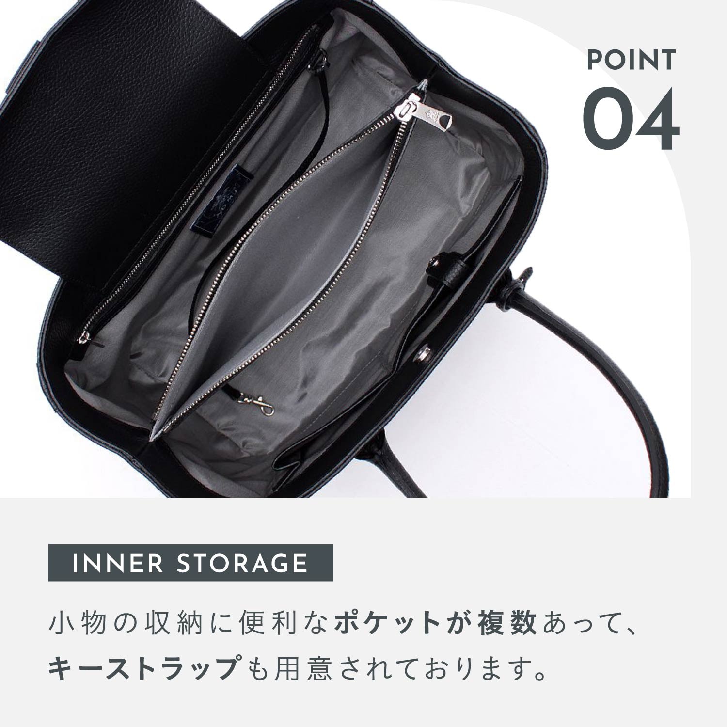 トートバッグ レディース A4 本革 ブラック 黒 ACS01085