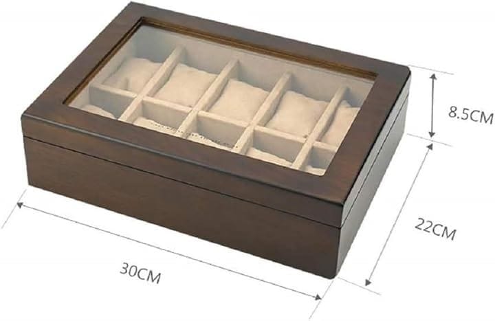 高級 木製 腕時計 収納 ボックス 10本用 ケース ディスプレイ 透明