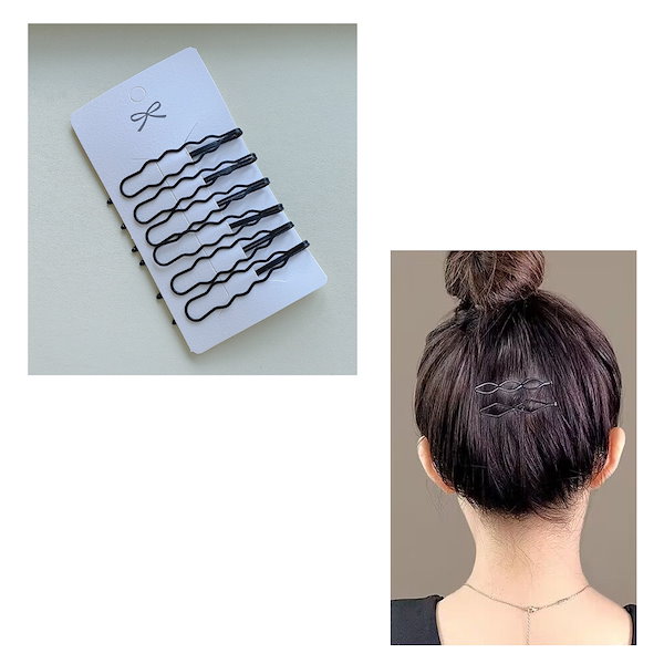 Qoo10] ヘアクリップ ヘアピン 5種類 6個ずつ