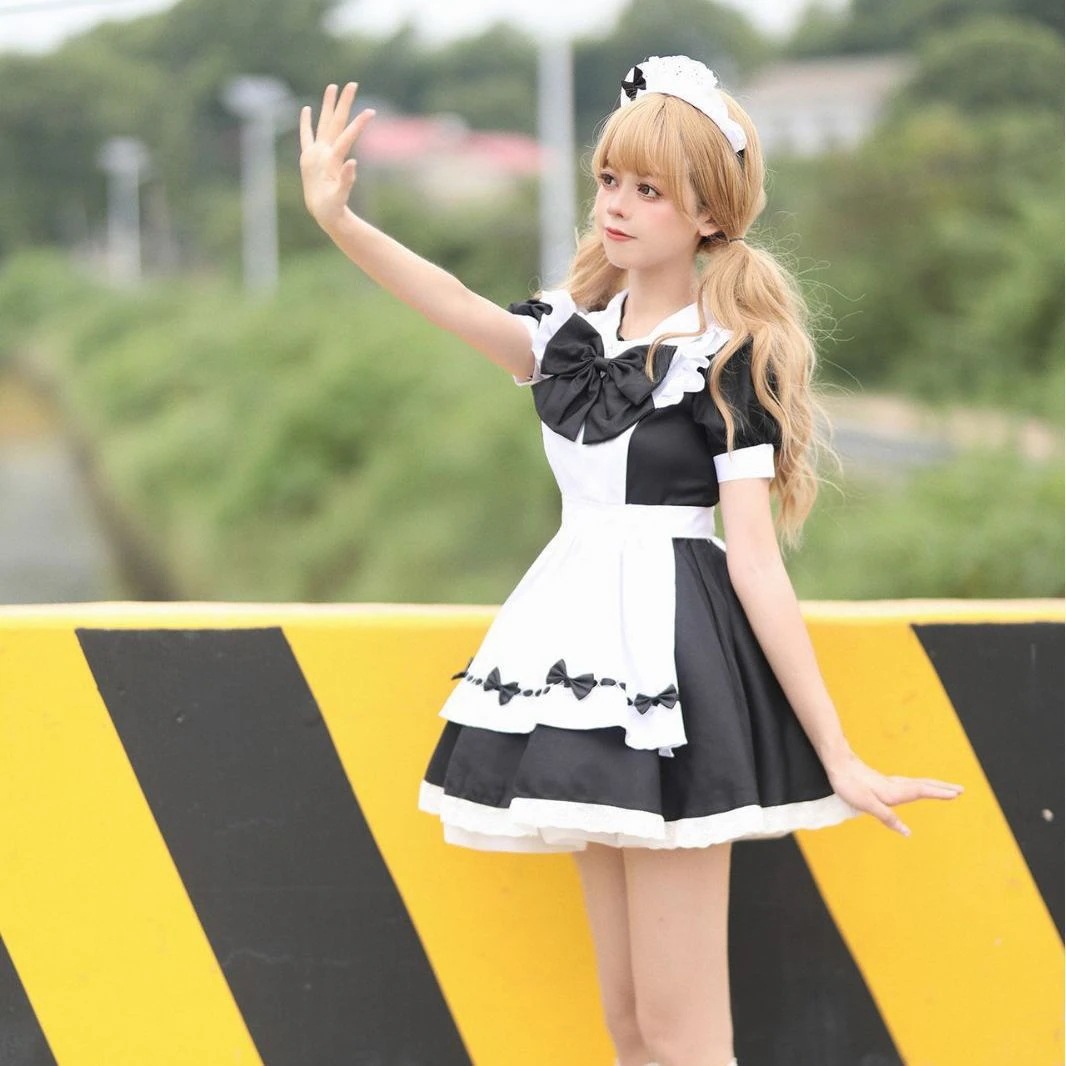 【2025新作】日韓甘くてかわいいピンク白いメイド服コスプレロリータlolita2次元柔らかい妹メイド制服 【2025新作】日韓甘くてかわいいピンク白いメイド服コスプレロリータlolita2次元柔らかい妹メイド制服