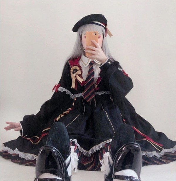 【期間特典】ワンピース ロリータ ハイウエスト 膝丈 学生風 魔法使い レディース ゴスロリ 制服 Aライン ロリィタファッション フリル 長袖 コスチューム ハロウィン パーティ イベント 文化祭 【期間特典】ワンピース ロリータ ハイウエスト 膝丈 学生風 魔法使い レディース ゴスロリ 制服 Aライン ロリィタファッション フリル 長袖 コスチューム ハロウィン パーティ イベント 文化祭