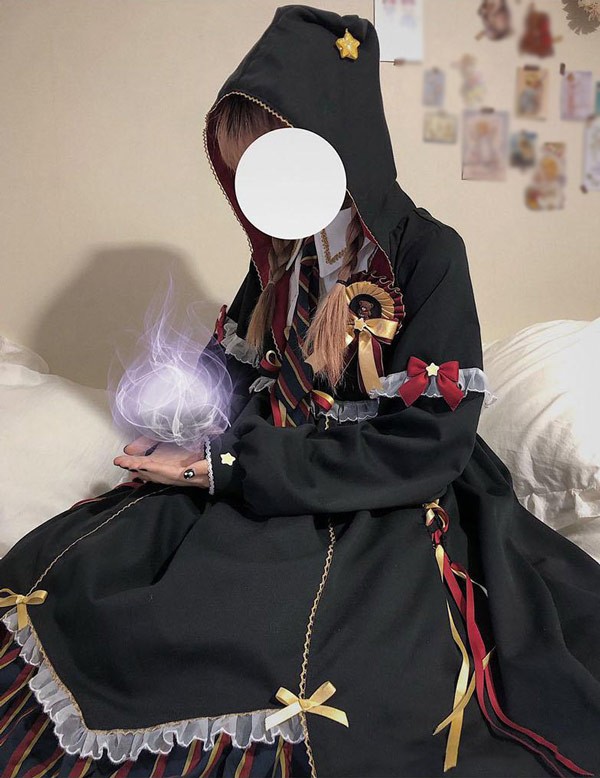 【期間特典】ワンピース ロリータ ハイウエスト 膝丈 学生風 魔法使い レディース ゴスロリ 制服 Aライン ロリィタファッション フリル 長袖 コスチューム ハロウィン パーティ イベント 文化祭 【期間特典】ワンピース ロリータ ハイウエスト 膝丈 学生風 魔法使い レディース ゴスロリ 制服 Aライン ロリィタファッション フリル 長袖 コスチューム ハロウィン パーティ イベント 文化祭