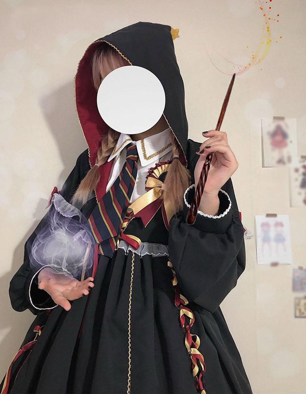 【期間特典】ワンピース ロリータ ハイウエスト 膝丈 学生風 魔法使い レディース ゴスロリ 制服 Aライン ロリィタファッション フリル 長袖 コスチューム ハロウィン パーティ イベント 文化祭 【期間特典】ワンピース ロリータ ハイウエスト 膝丈 学生風 魔法使い レディース ゴスロリ 制服 Aライン ロリィタファッション フリル 長袖 コスチューム ハロウィン パーティ イベント 文化祭