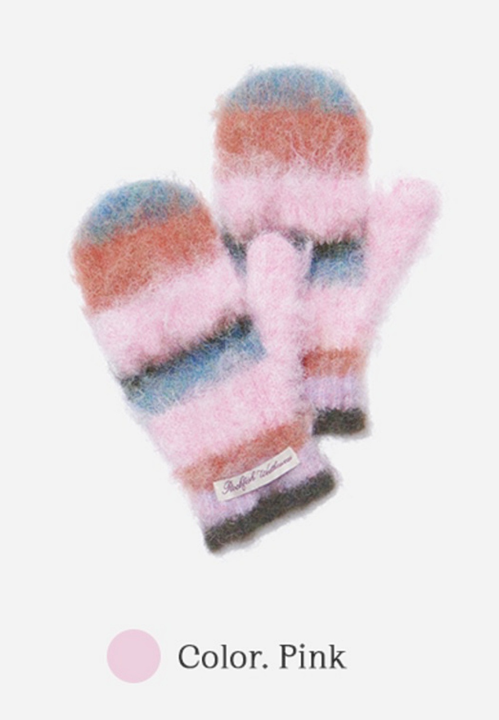 STRIPE SHAGGY MITTENS 5色 [公式正規品]