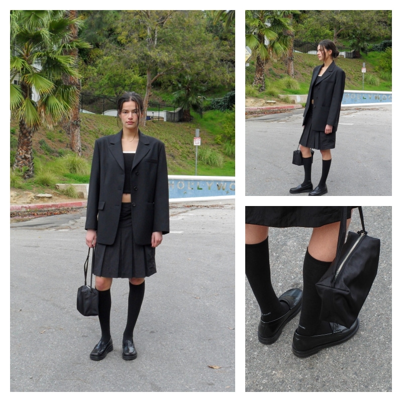 LOW CLASSIC】 CARAMEL BOX BAG : BLACK