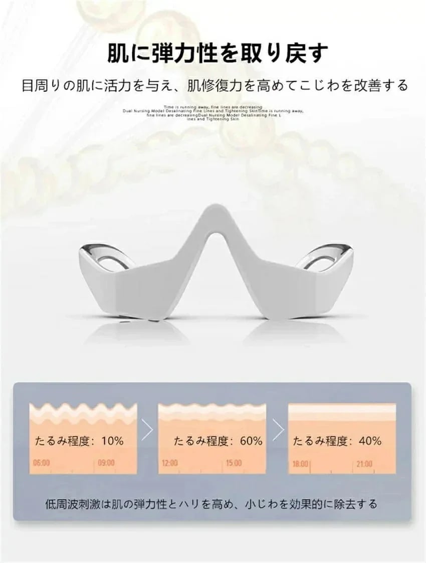 目元美顔器 目元ケア EMS 低周波アイマッサージャー 美顔器 EMS 電気 振動 メガネ型 充電式 たるみ 解消 美容液の導入 目の疲れ クマ目 目の下 リラックス 目元マッサージ器 目元美顔器 目元ケア EMS 低周波アイマッサージャー 美顔器 EMS 電気 振動 メガネ型 充電式 たるみ 解消 美容液の導入 目の疲れ クマ目 目の下 リラックス 目元マッサージ器