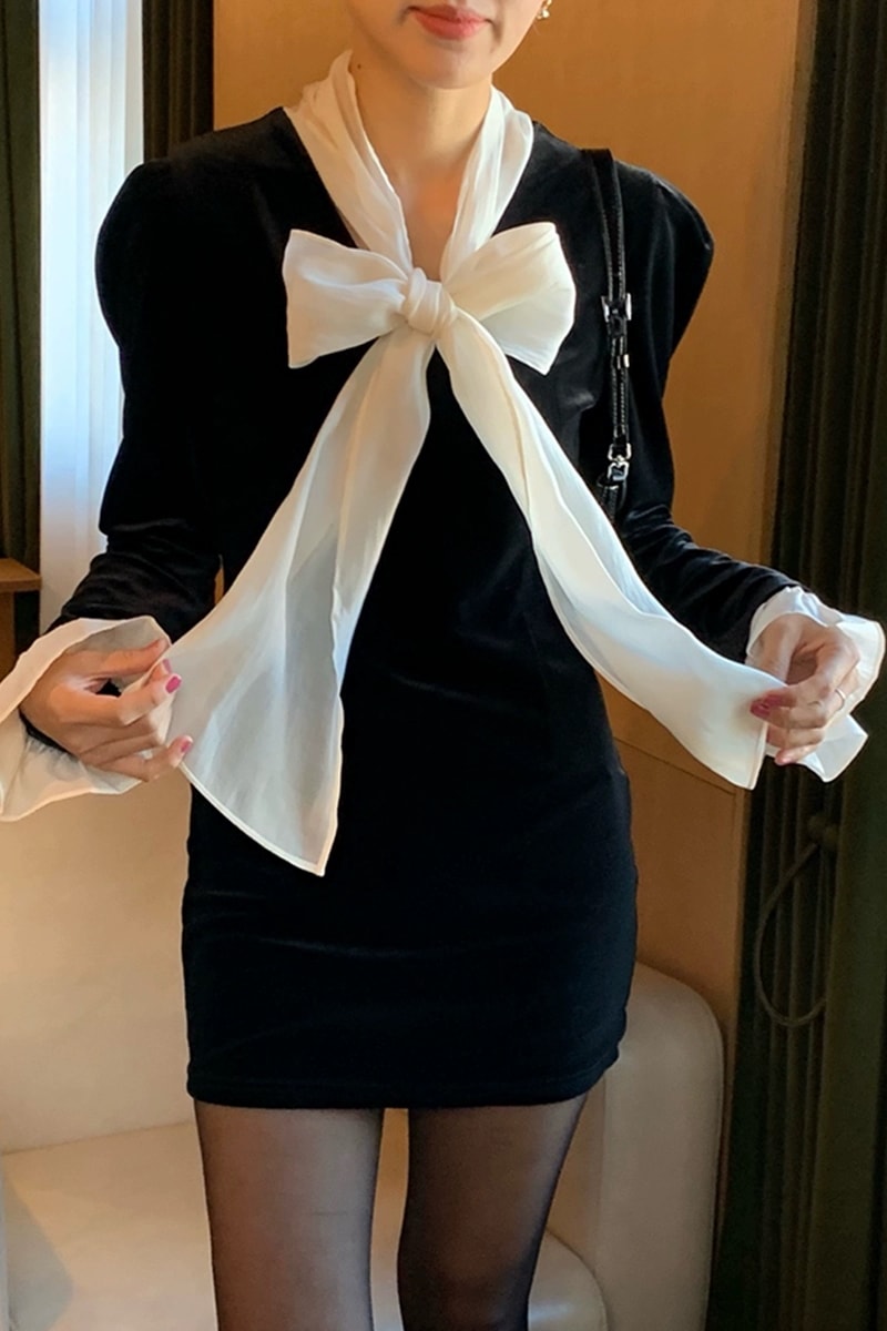 秋冬 人気ミニワンピ レディース リボン付き ベルベットワンピース女性 秋冬 人気ミニワンピ レディース リボン付き ベルベットワンピース女性