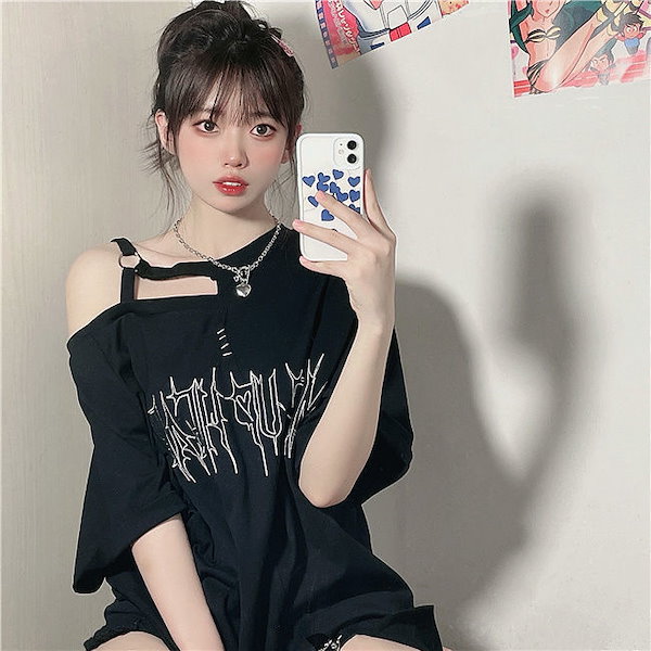 d.i.a】超希少！ ダイヤ 背中見せ Tシャツ 羽根つき 平成ギャル