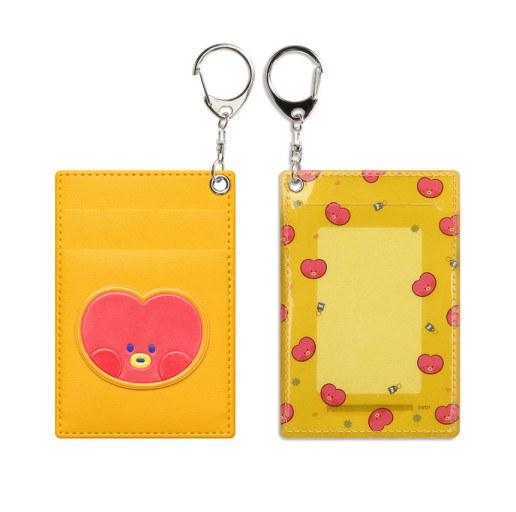 Qoo10] BT21 レザーパッチ カードホルダーカードケース