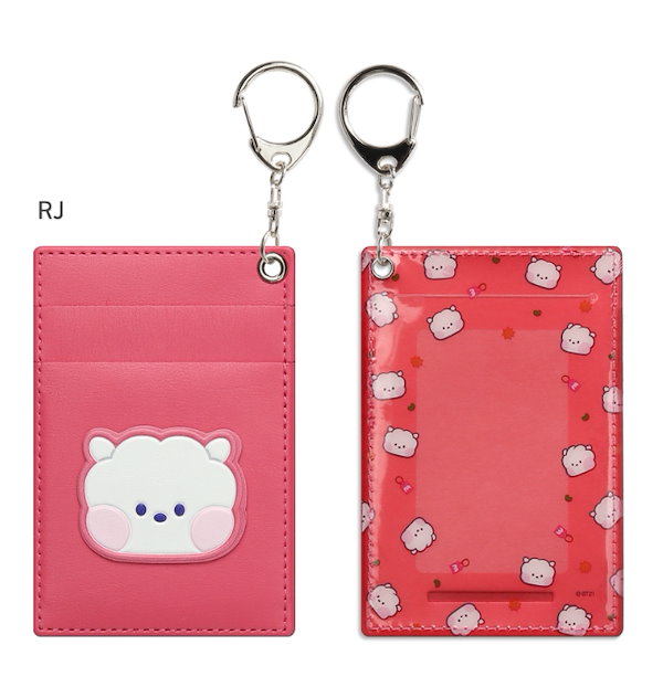 Qoo10] BT21 レザーパッチ カードホルダーカードケース