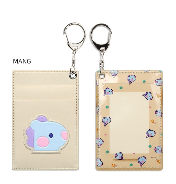 Qoo10] BT21 レザーパッチ カードホルダーカードケース