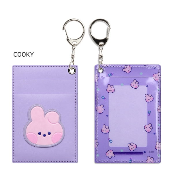 Qoo10] BT21 レザーパッチ カードホルダーカードケース