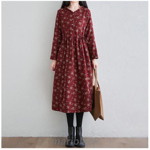 ワンピース レディース 裏起毛 冬 ロングワンピース 花柄 40代 長袖 マキシワンピース 裏ボア チュニック 秋 防寒 体型カバー 大きいサイズ ワンピース レディース 裏起毛 冬 ロングワンピース 花柄 40代 長袖 マキシワンピース 裏ボア チュニック 秋 防寒 体型カバー 大きいサイズ