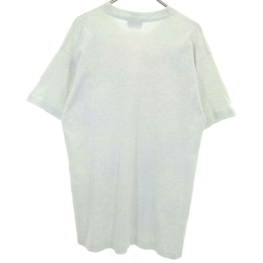 90s USA製 オールド フルーツオブザルーム プリント 半袖 Tシャツ L グレー メンズ 90s USA製 オールド フルーツオブザルーム プリント 半袖 Tシャツ L グレー メンズ