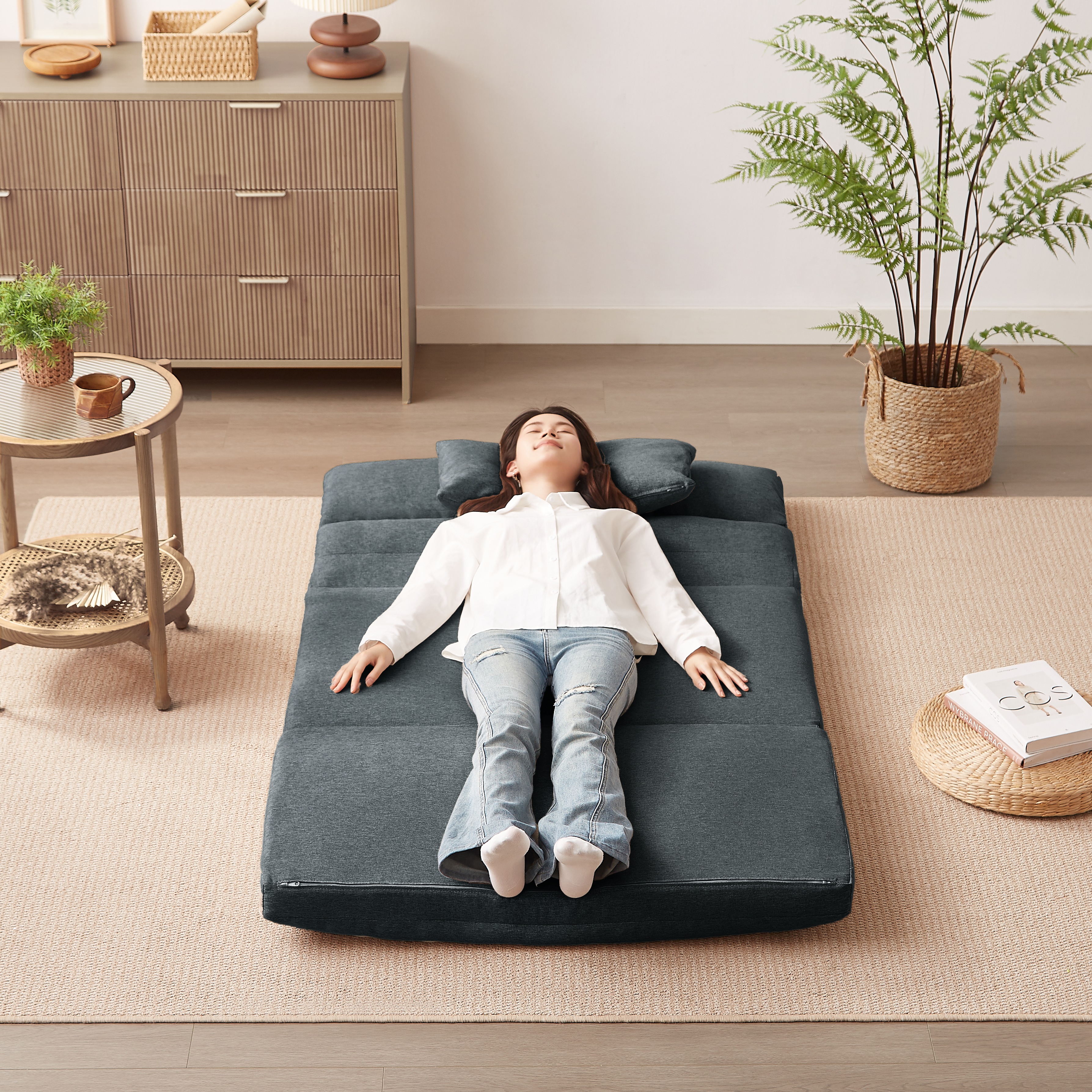 358折りたたみ ソファベッド 座椅子 幅103cm 2人掛け ソファ リクライニング 5段階 コンパクト P1/P2 おしゃれ 358折りたたみ ソファベッド 座椅子 幅103cm 2人掛け ソファ リクライニング 5段階 コンパクト P1/P2 おしゃれ