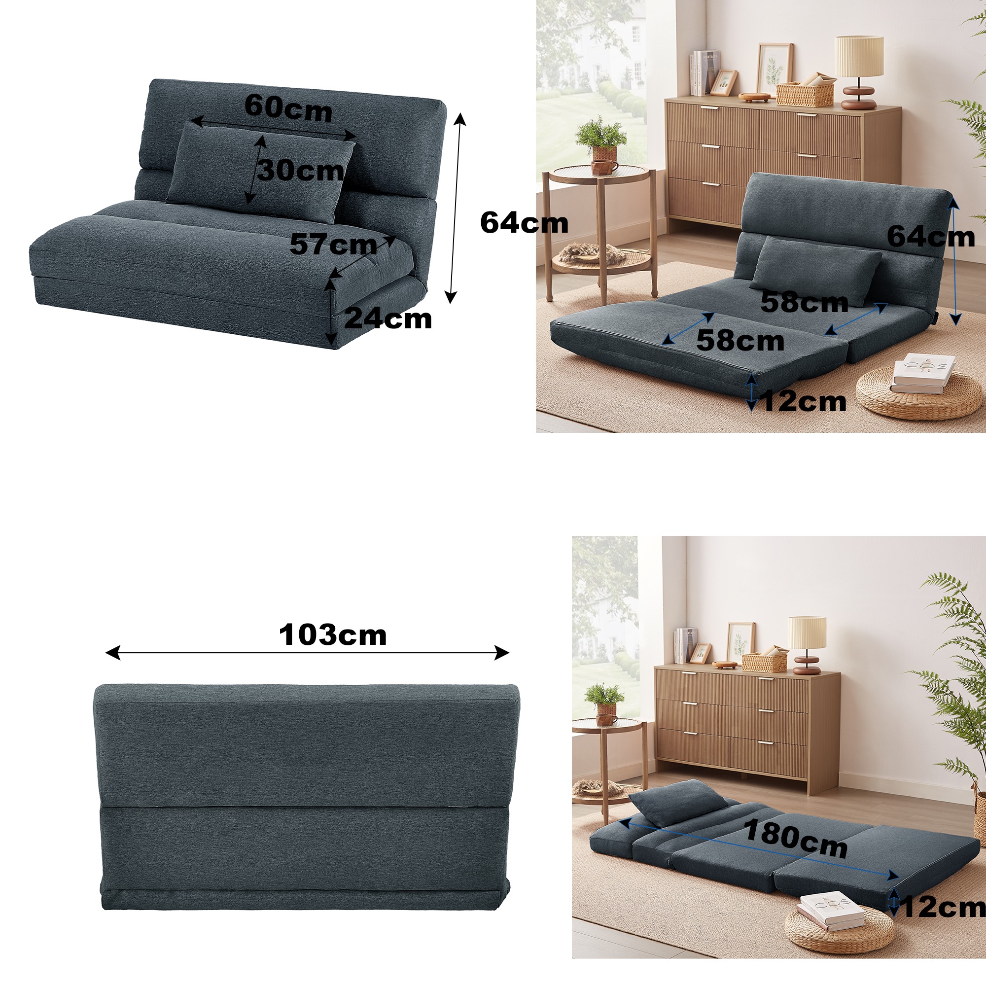 358折りたたみ ソファベッド 座椅子 幅103cm 2人掛け ソファ リクライニング 5段階 コンパクト P1/P2 おしゃれ 358折りたたみ ソファベッド 座椅子 幅103cm 2人掛け ソファ リクライニング 5段階 コンパクト P1/P2 おしゃれ