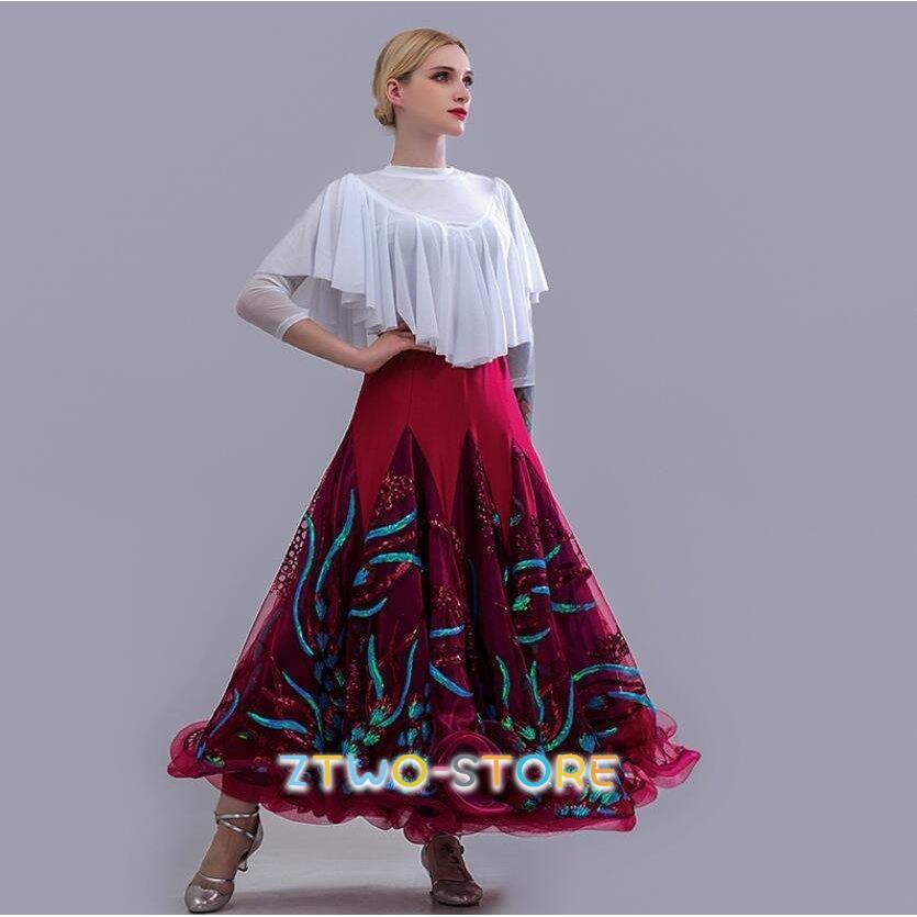 新しい子供用ダンスウェア モダンドレス 社交ダンスドレス ラテンドレス　ロングスカート　ダンスウエア　競技　デモ　ダンス衣装　ドレス単品 2枚購入で2514円OFF