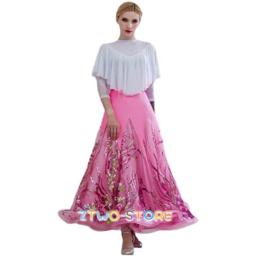 新しい子供用ダンスウェア モダンドレス 社交ダンスドレス ラテンドレス　ロングスカート　ダンスウエア　競技　デモ　ダンス衣装　ドレス単品 2枚購入で2514円OFF