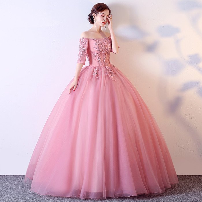 袖付き カラードレス 演奏会用ロングドレス ウェディングドレス ロングドレス 演奏会 発表会 ピアノ