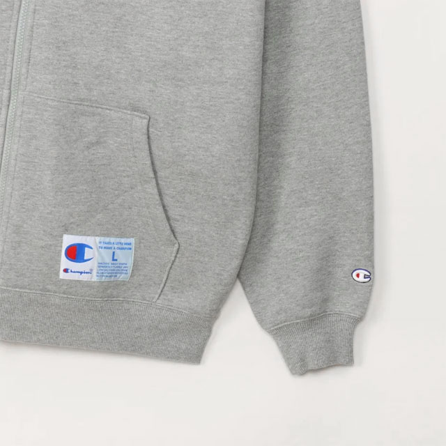 チャンピオン フーデッドスウェットシャツ メンズ C3-A109 パーカー レディース フード トップス トレーナー ジップアップ フーディー 裏起毛 長袖 防寒 カジュアル 無地 シンプル ロゴ ワ