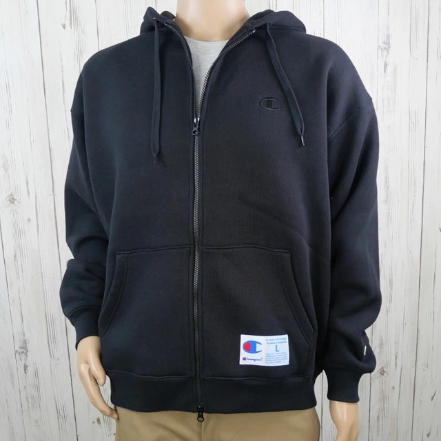 チャンピオン フーデッドスウェットシャツ メンズ C3-A109 パーカー レディース フード トップス トレーナー ジップアップ フーディー 裏起毛 長袖 防寒 カジュアル 無地 シンプル ロゴ ワ