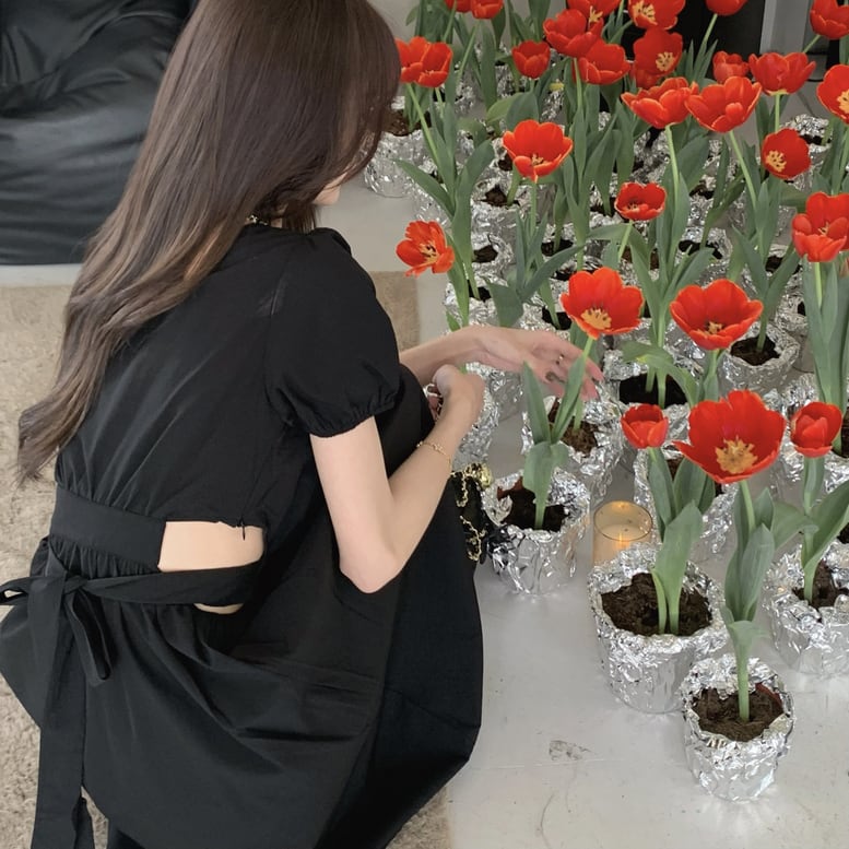 レディース ロングワンピース サイドオープン スクエアネック 半袖 パフスリーブ ウエストカット レディース ロングワンピース サイドオープン スクエアネック 半袖 パフスリーブ ウエストカット