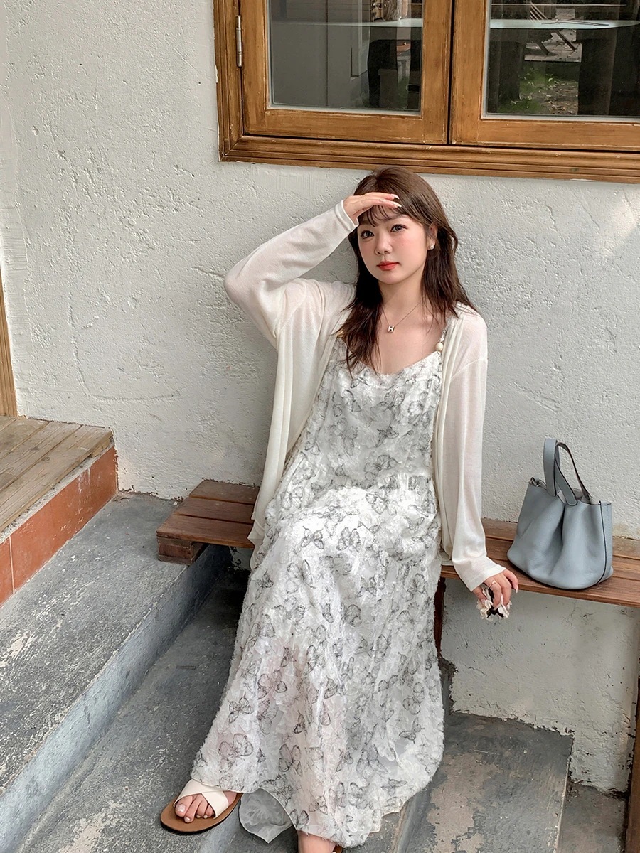 Hot!!!【ぽちゃまに】 夏新品 2セット 大きいサイズ カバーブラウス キャミワンピース 中華風 体型カバー チャイナ レディース セットアップ メガ割 Hot!!!【ぽちゃまに】 夏新品 2セット 大きいサイズ カバーブラウス キャミワンピース 中華風 体型カバー チャイナ レディース セットアップ メガ割