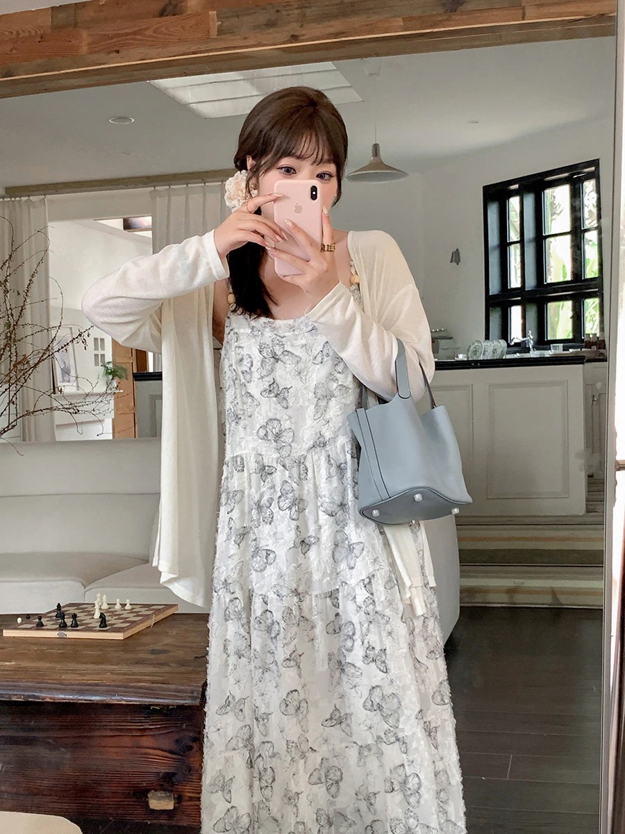 Hot!!!【ぽちゃまに】 夏新品 2セット 大きいサイズ カバーブラウス キャミワンピース 中華風 体型カバー チャイナ レディース セットアップ メガ割 Hot!!!【ぽちゃまに】 夏新品 2セット 大きいサイズ カバーブラウス キャミワンピース 中華風 体型カバー チャイナ レディース セットアップ メガ割