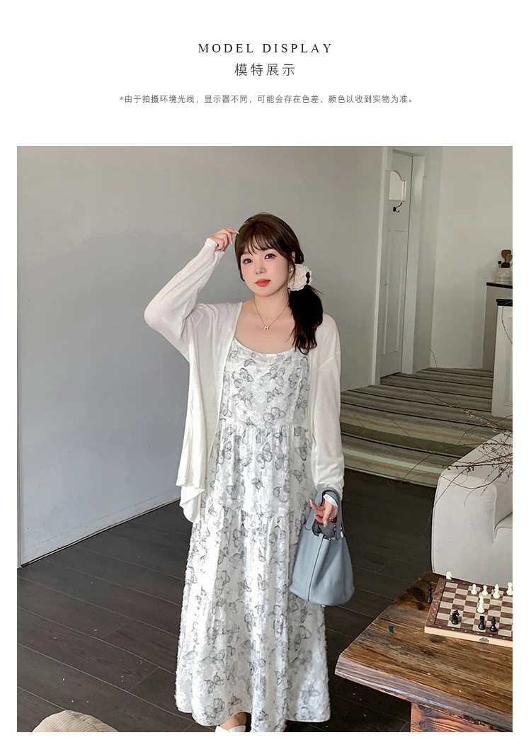 Hot!!!【ぽちゃまに】 夏新品 2セット 大きいサイズ カバーブラウス キャミワンピース 中華風 体型カバー チャイナ レディース セットアップ メガ割 Hot!!!【ぽちゃまに】 夏新品 2セット 大きいサイズ カバーブラウス キャミワンピース 中華風 体型カバー チャイナ レディース セットアップ メガ割