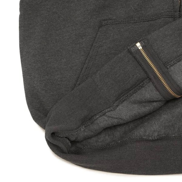 パーカー フーディー ルーズフィット ミッドウエイト フルジップ スウェット チャコール メンズ K122 026 パーカー フーディー ルーズフィット ミッドウエイト フルジップ スウェット チャコール メンズ K122 026