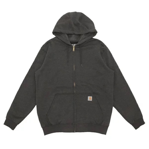 パーカー フーディー ルーズフィット ミッドウエイト フルジップ スウェット チャコール メンズ K122 026 パーカー フーディー ルーズフィット ミッドウエイト フルジップ スウェット チャコール メンズ K122 026