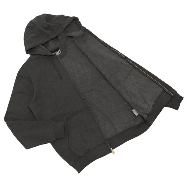 パーカー フーディー ルーズフィット ミッドウエイト フルジップ スウェット チャコール メンズ K122 026 パーカー フーディー ルーズフィット ミッドウエイト フルジップ スウェット チャコール メンズ K122 026