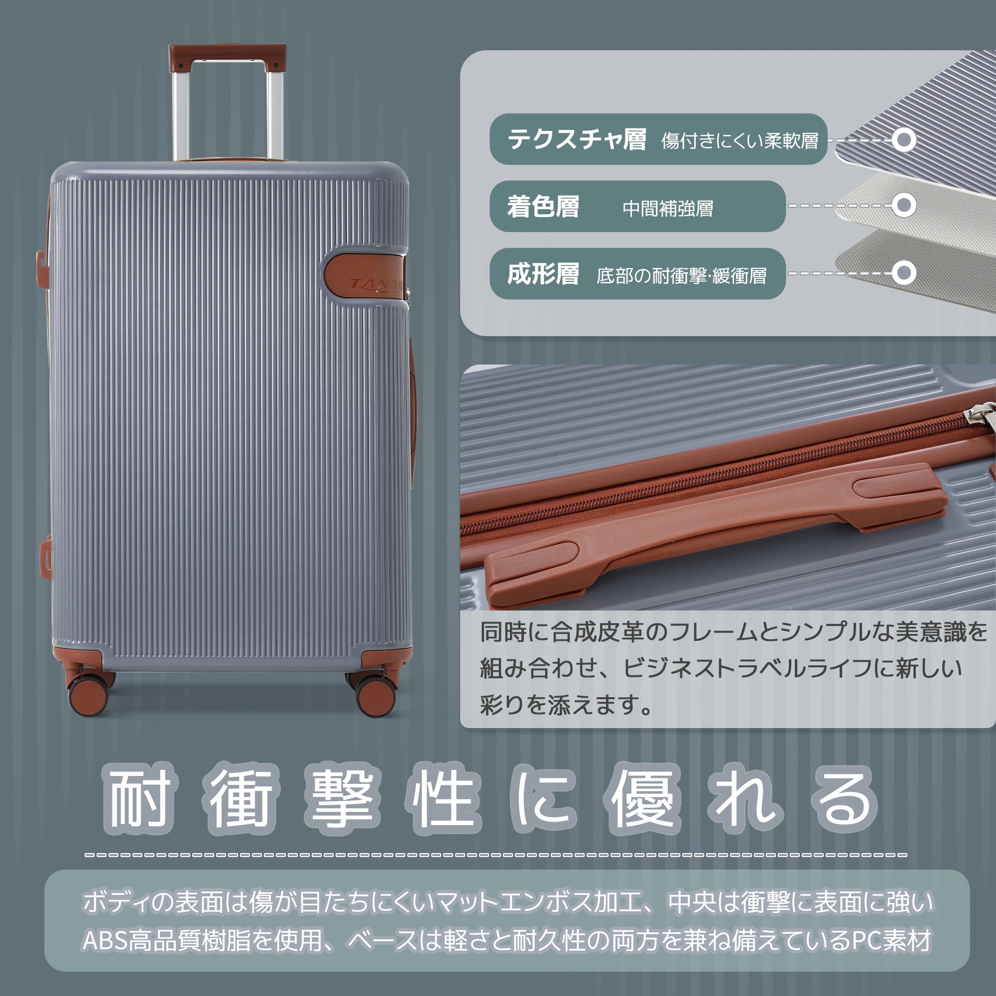 スーツケースキャリーバッグキャリーケースMサイズ小型超軽量ファスナー式TSAロック搭載フック機能付き360度回転旅行おしゃれ人気色